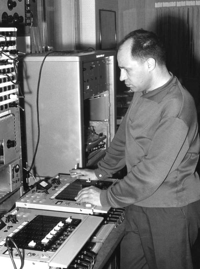 Pierre Boulez au studio expérimental du SWR