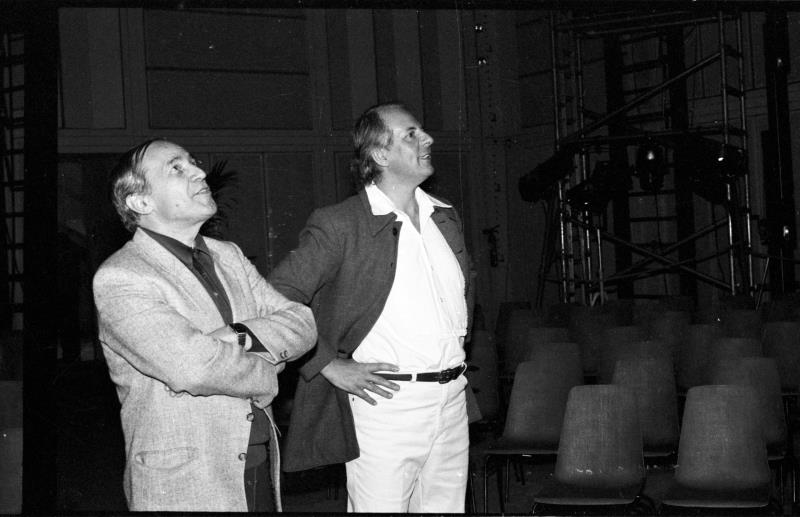 Pierre Boulez et Karlheinz Stockhausen à l’Ircam